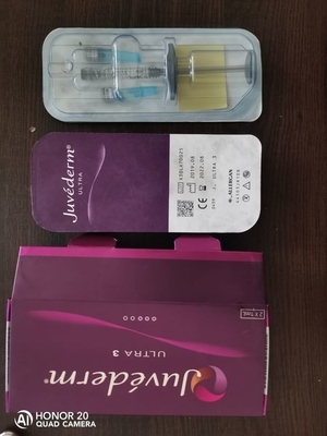 Gładkie zmarszczki Wstrzykiwacz do wypełniania skóry Kwas hialuronowy Juvederm Ultra 3 2*1 ml